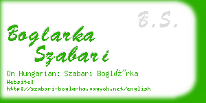 boglarka szabari business card